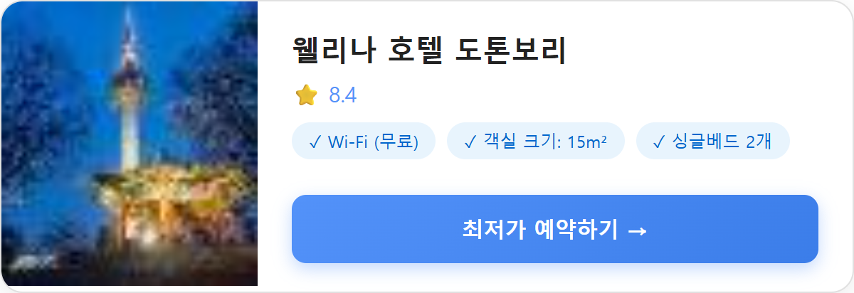 웰리나 호텔 도톤보리